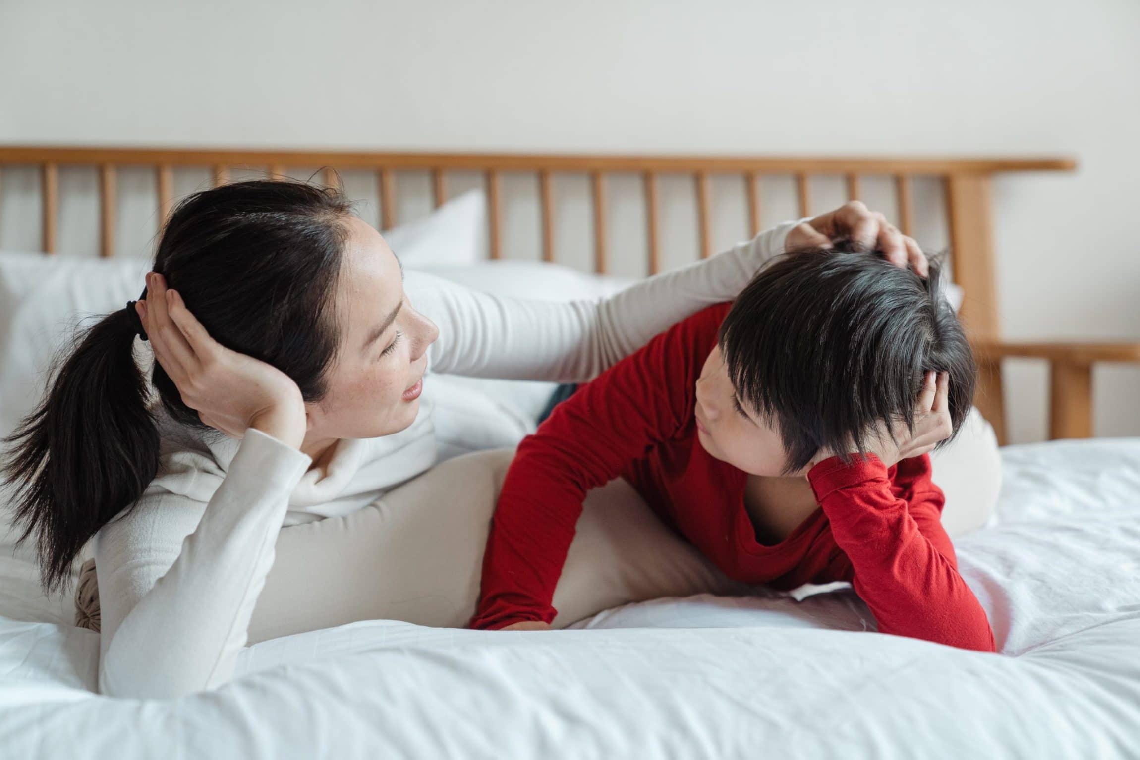 parent comforting bullied child
